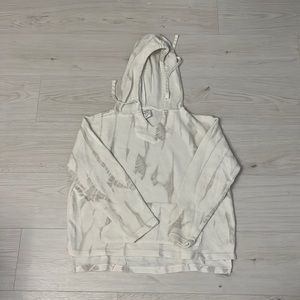 White marble look hoodie slightly used size: S